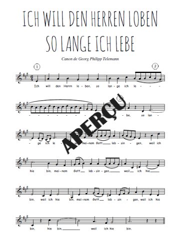 Georg Philipp Telemann - Ich will den Herren loben so lange ich lebe